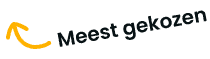 The logo for meest gekozen with VAT filing on a brown background.