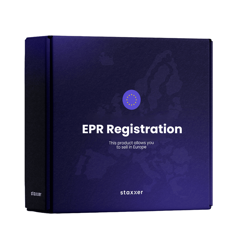 The extended producer responsibility (EPR) registration book on a black background.